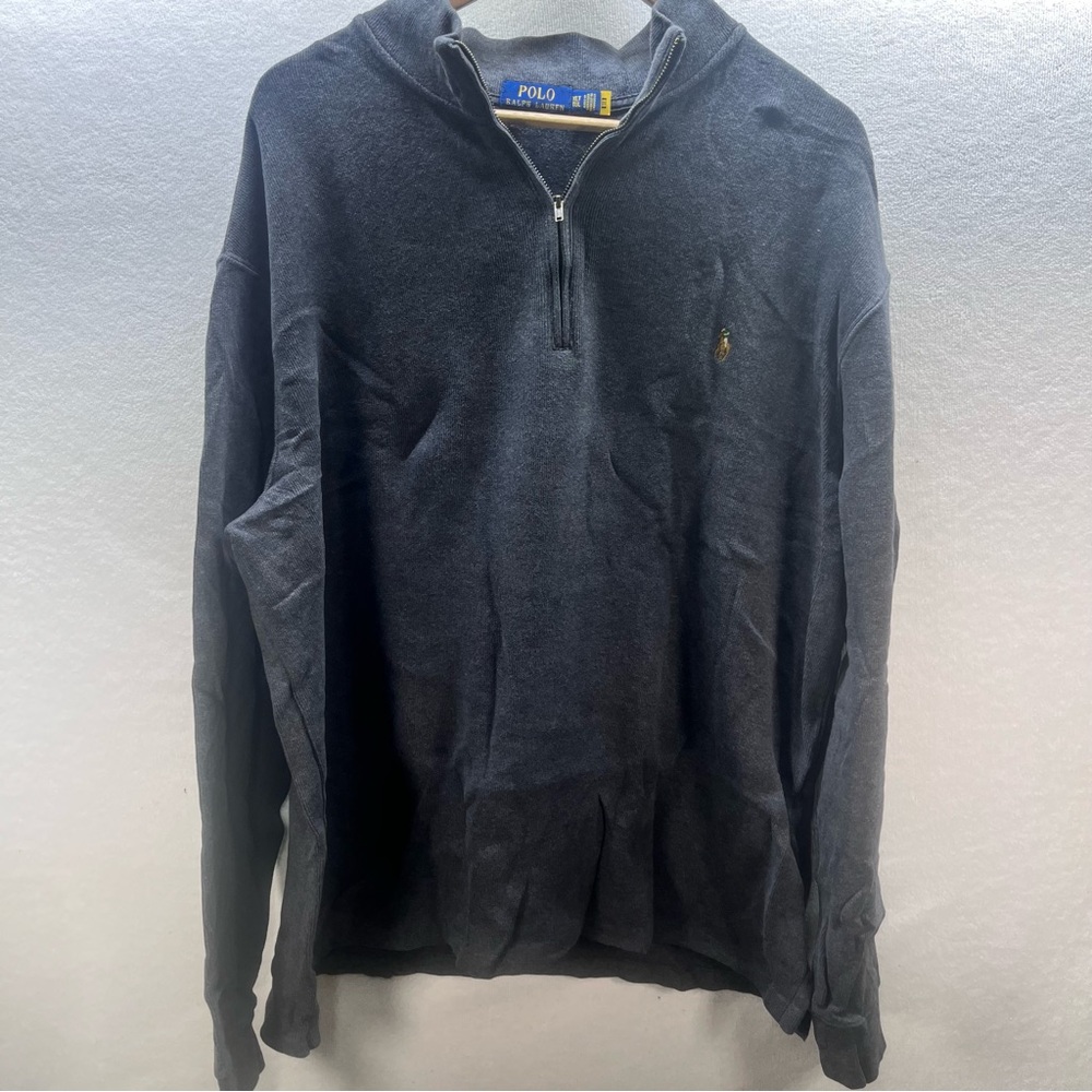 Polo Ralph Lauren Estate Rib Sweater 1/4 Zip‎ Mens XLT Flesh Pony 2951